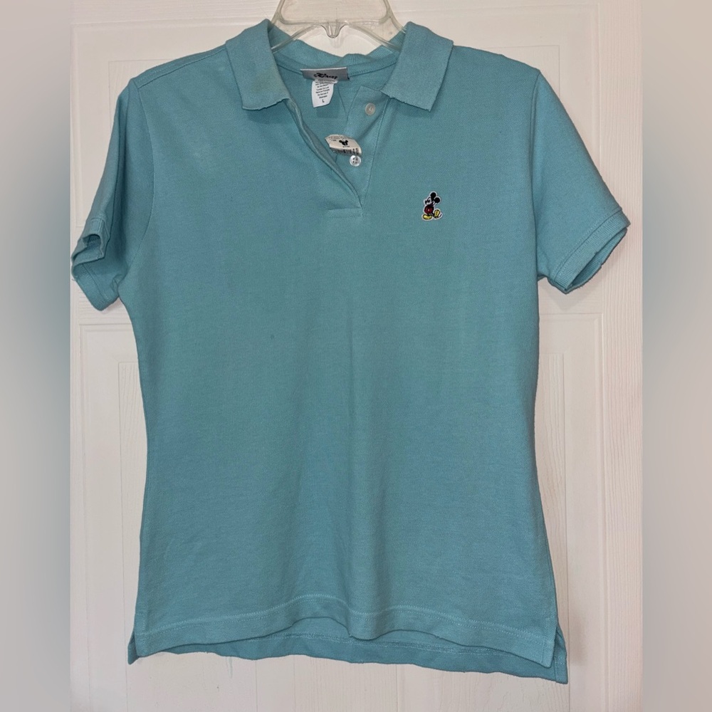 Turquoise Walt Disney World Polo Y2K large woman’s NWT